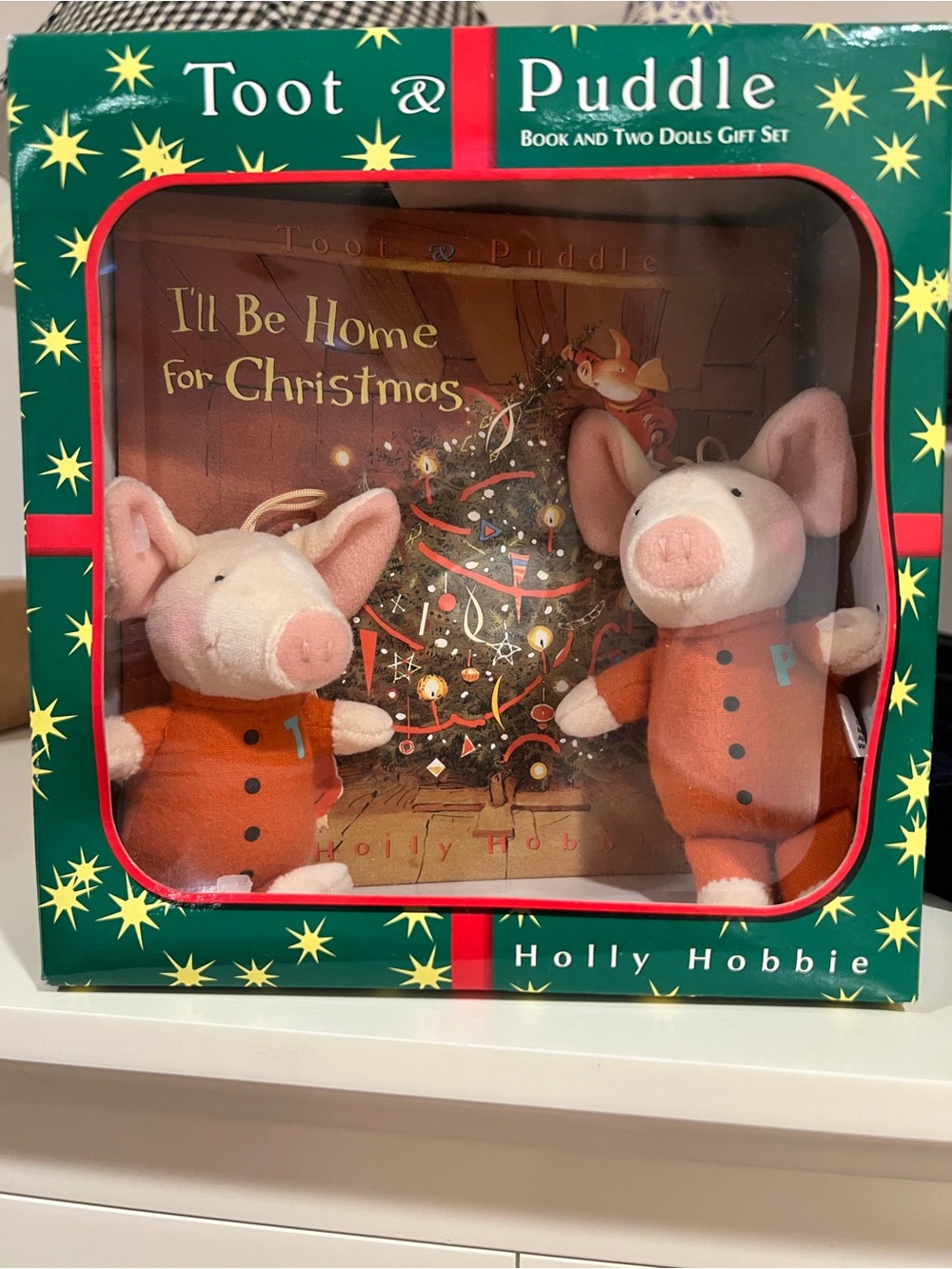 Toot & Puddle "I'll Be Home for Christmas" Holiday Book and Plush Gift Set -